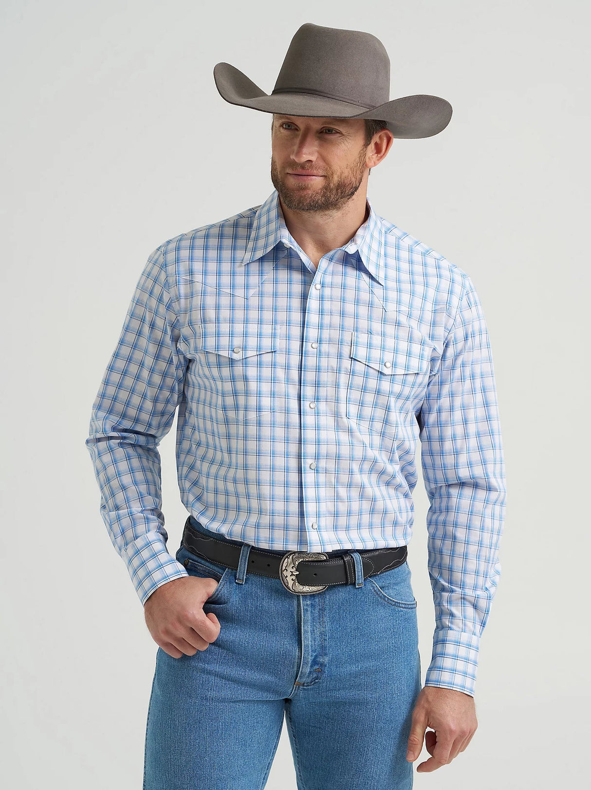 Wrangler Men's Wrinkle Resist Long Sleeve Shirt - A&M Clothing & Shoes - Westlock