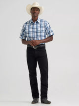Wrangler Men's Wrinkle Resist Short Sleeve Snap Shirt - A&M Clothing & Shoes